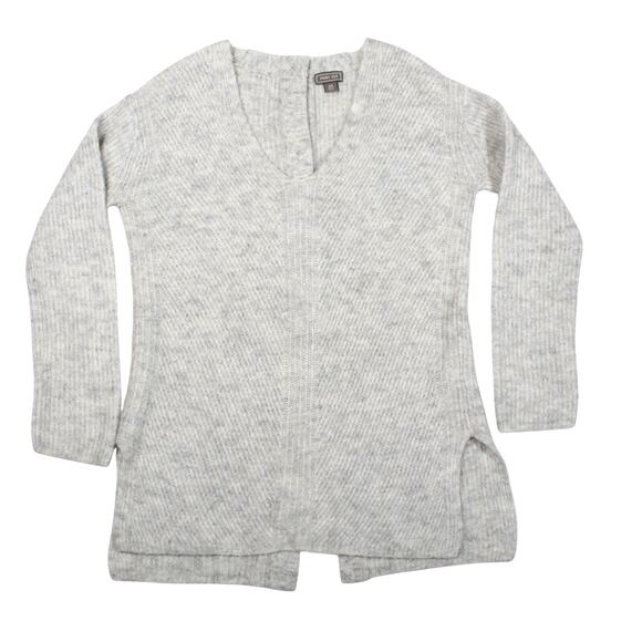 Point Sur Sweater Womens XS Gray Wool Alpaca Longline Tunic Ribbed Button Preppy - Picture 1 of 6